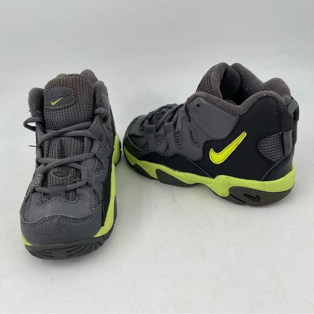 Nike Unisex Kid’s High Boots - Size 8C - Grey Yellow Sneakers Shoes